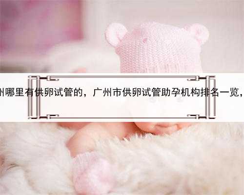 代孕志愿者推荐网，广州哪里有供卵试管的，广州市供卵试管助孕机构排名一览